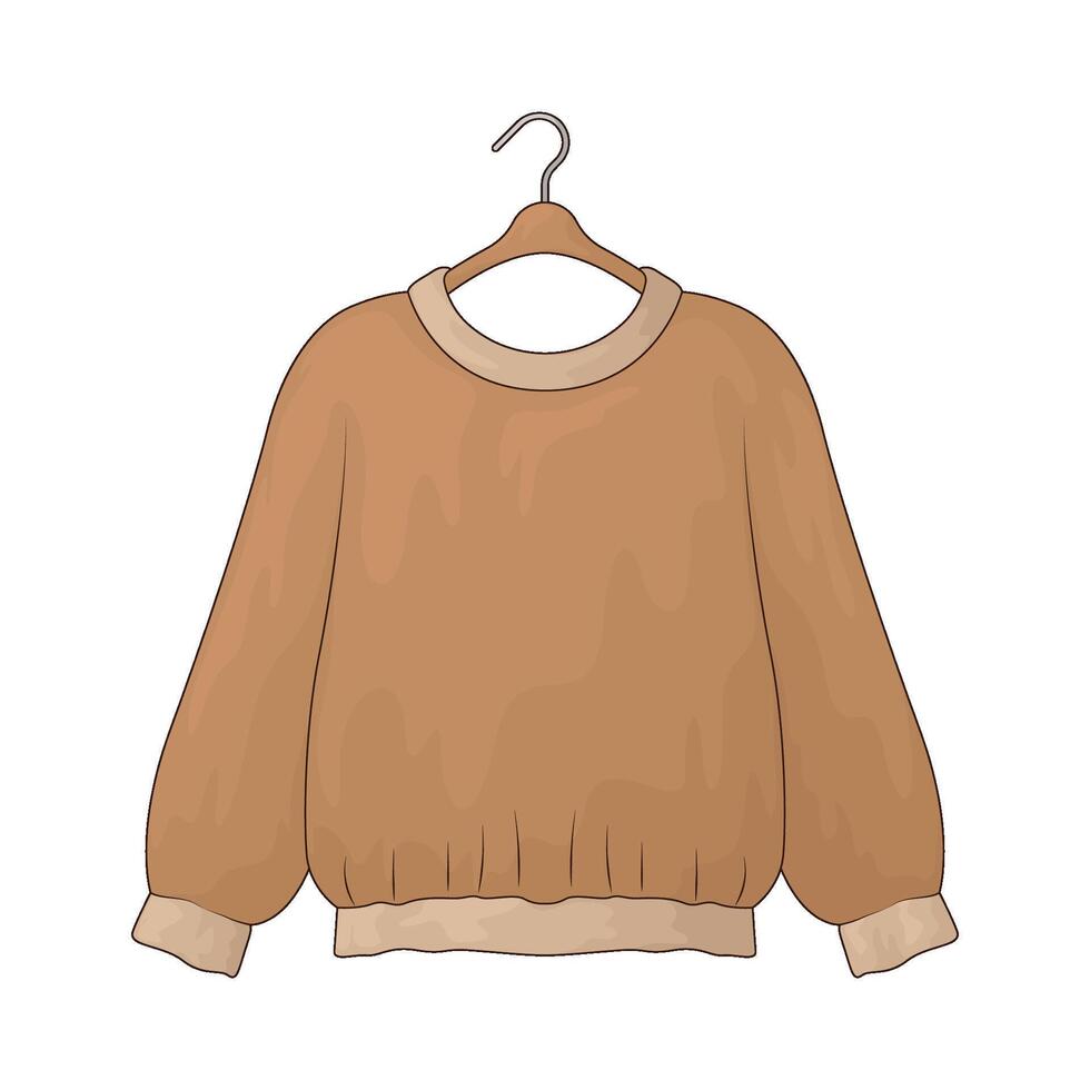 brown sweater illustration vector