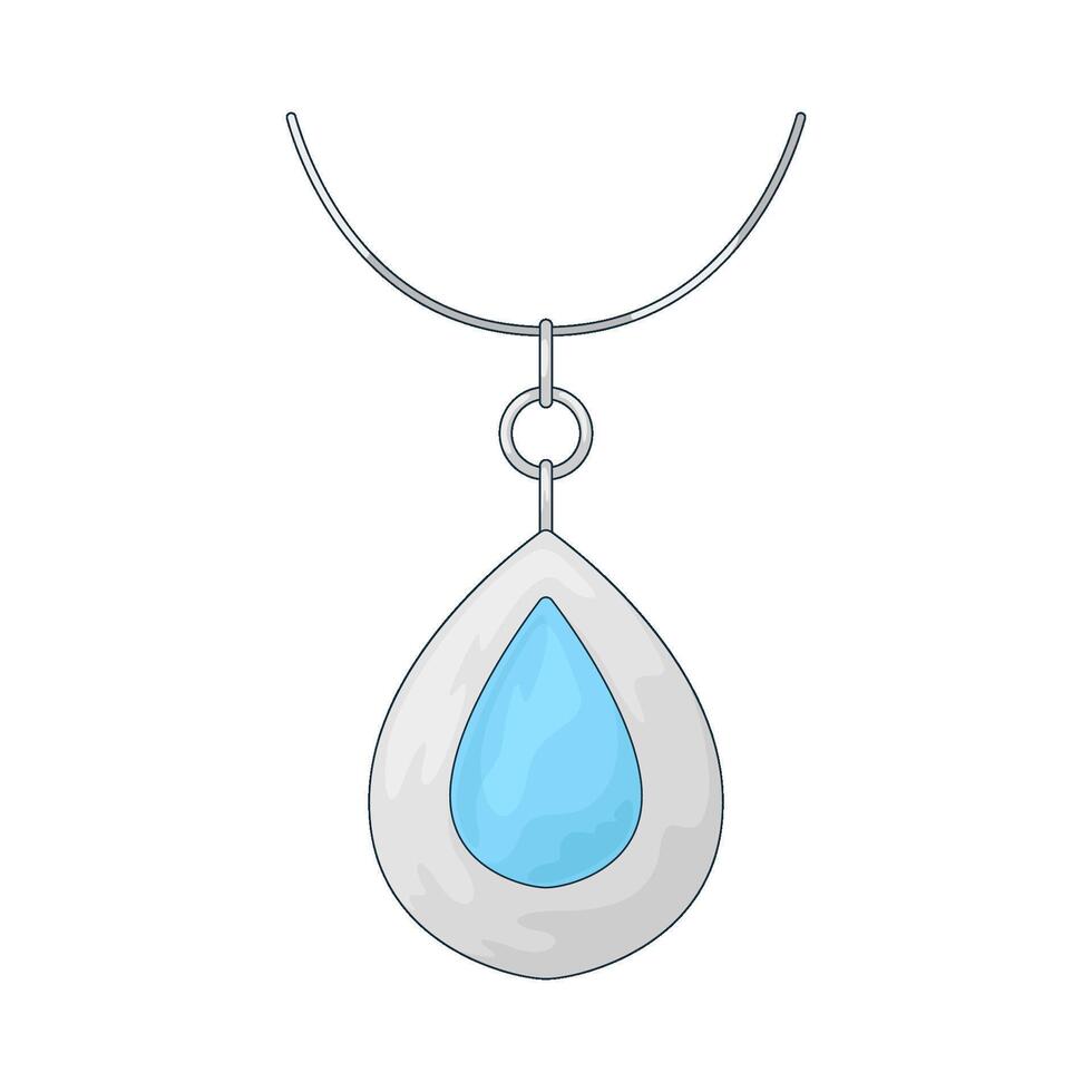 diamond necklace illustration vector
