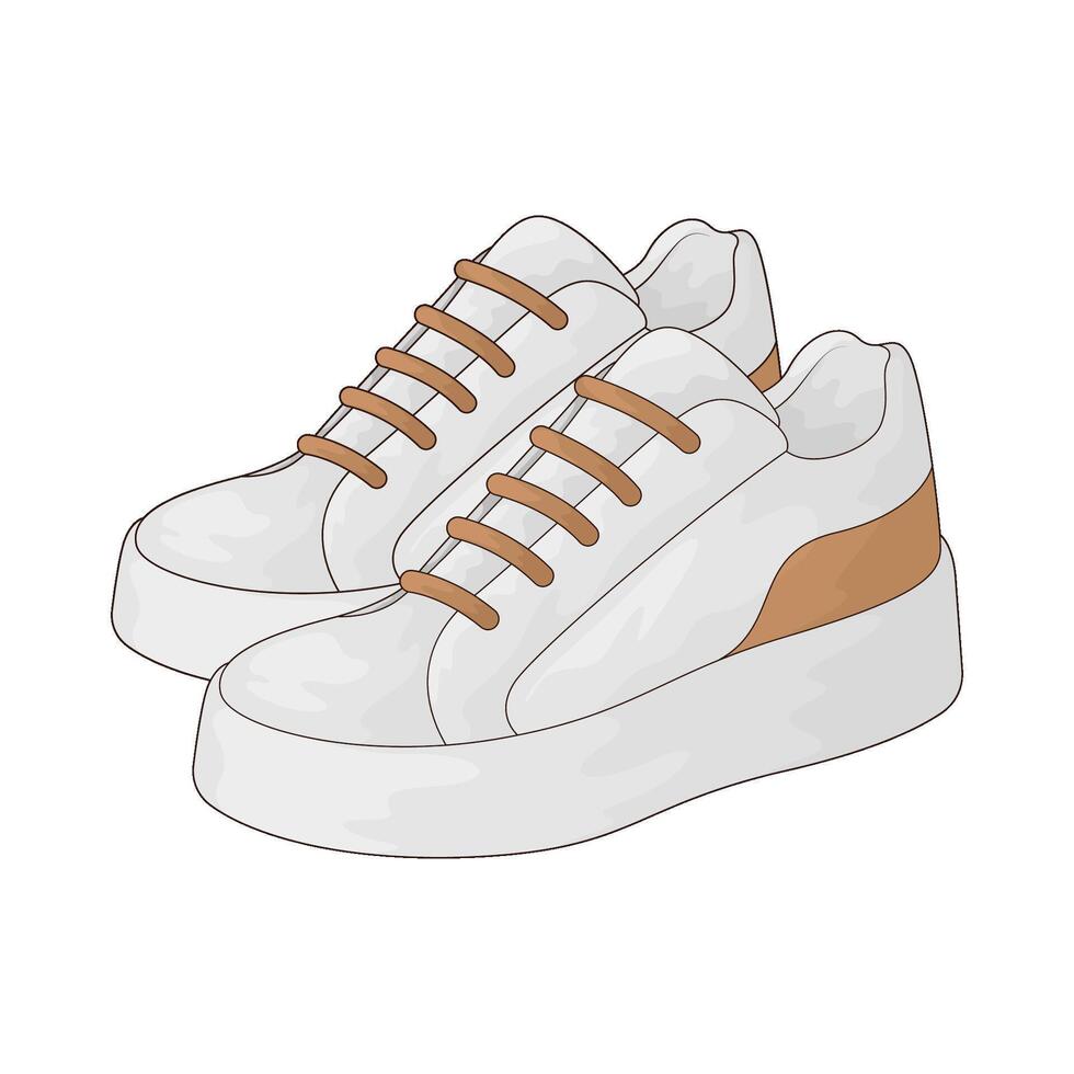 women white shoes illustration vector