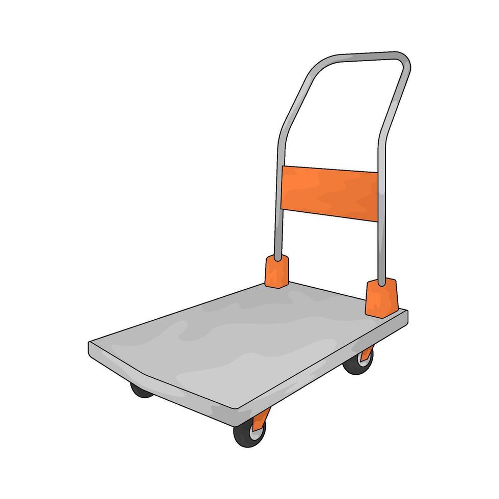 Logistic trolley illustration vector