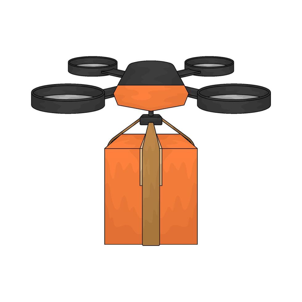illustration of a drone delivery vector