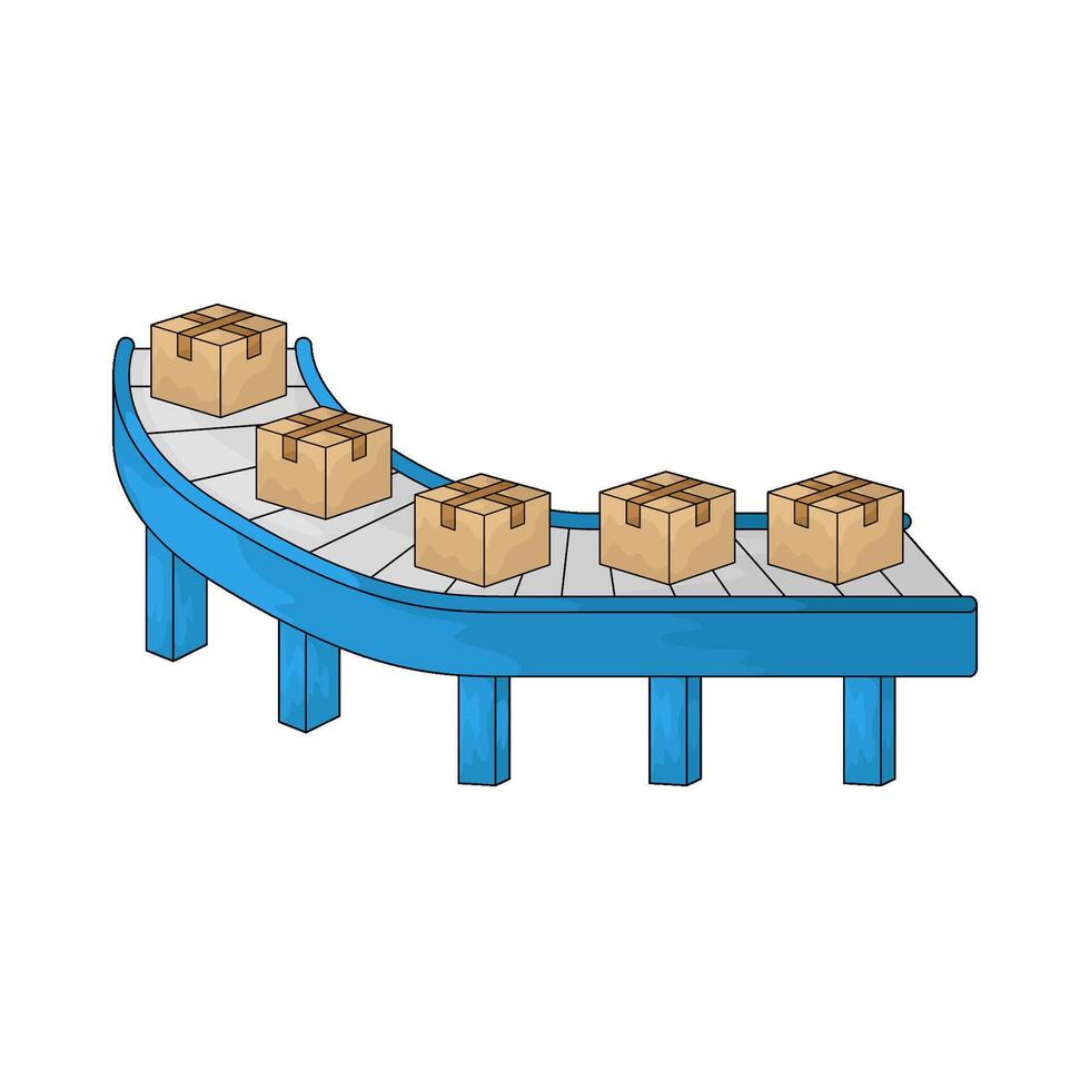 Logistic conveyor illustration vector
