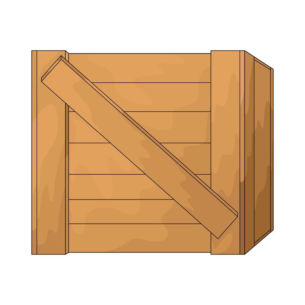 Logistic crate box vector