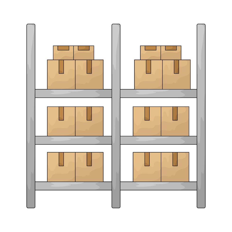 Logistic rack illustration vector