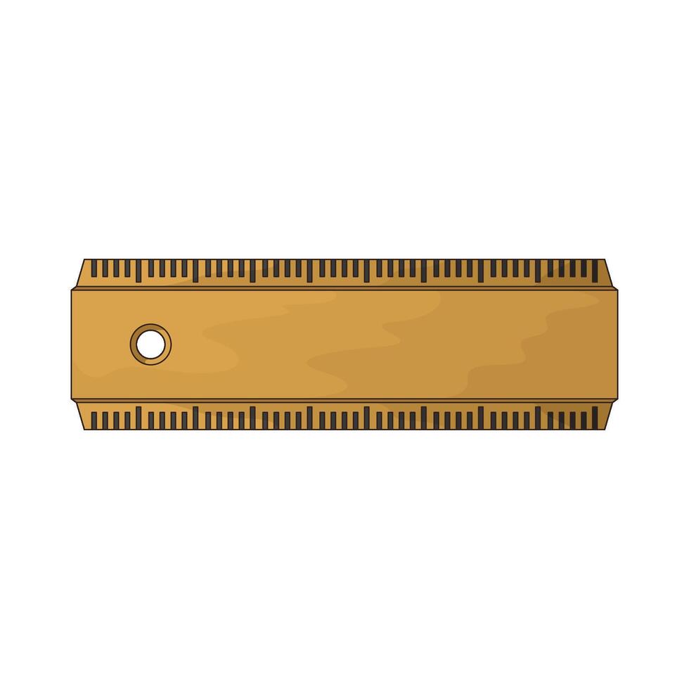 illustration of a wooden ruler vector