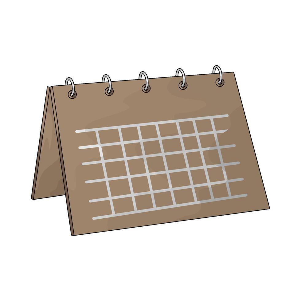 calendar table illustration vector