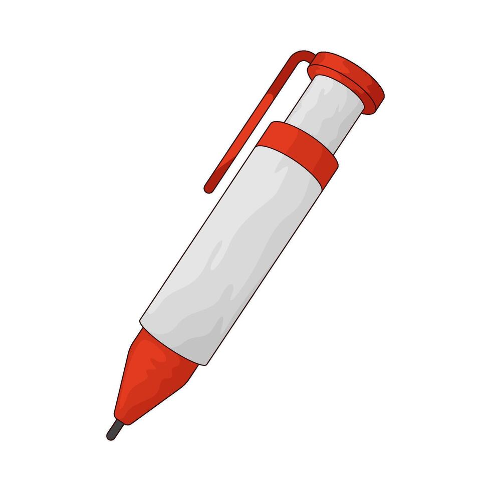 illustration of a red pen vector