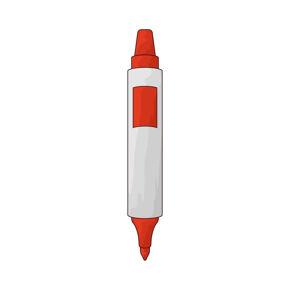 illustration of a red marker vector