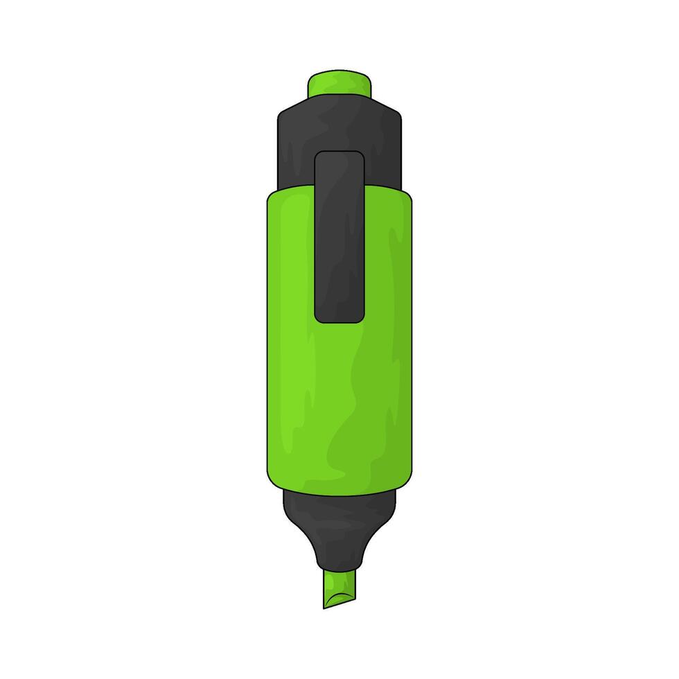 illustration of a green highlighter vector