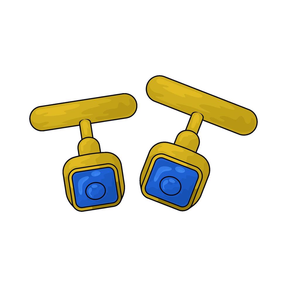 luxury diamond cufflinks vector