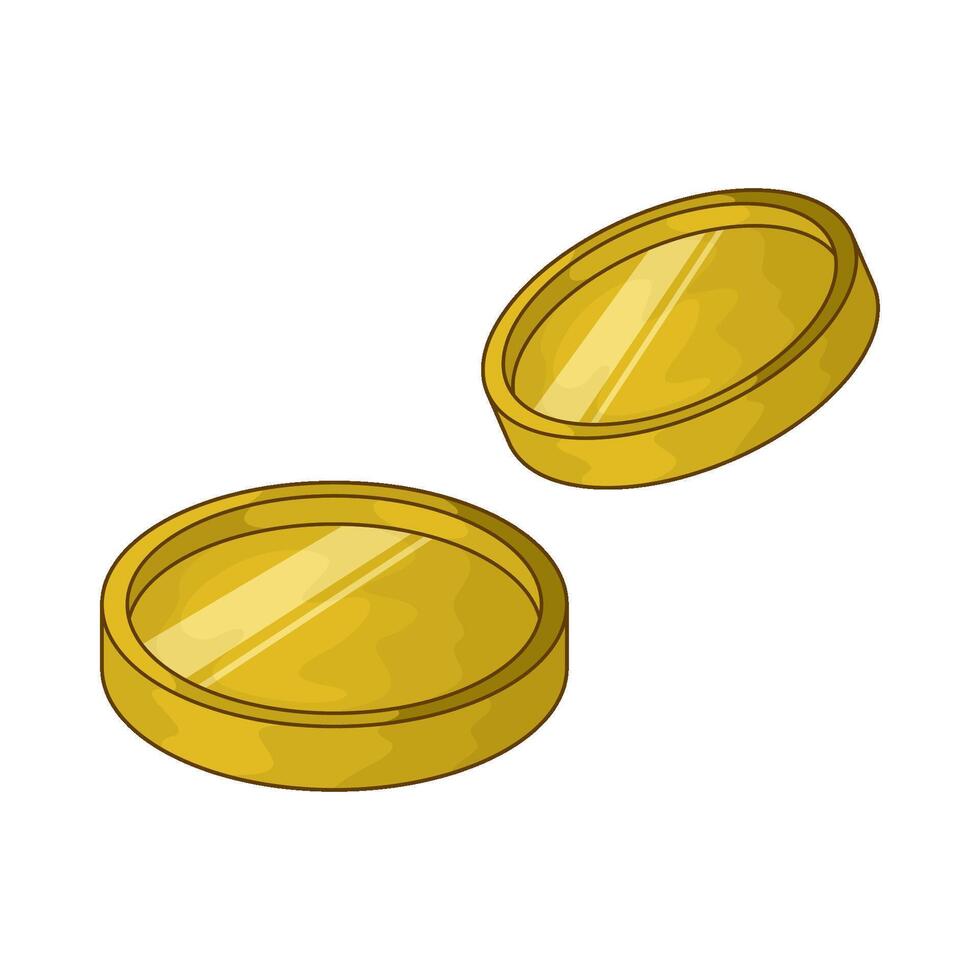 two gold coins vector
