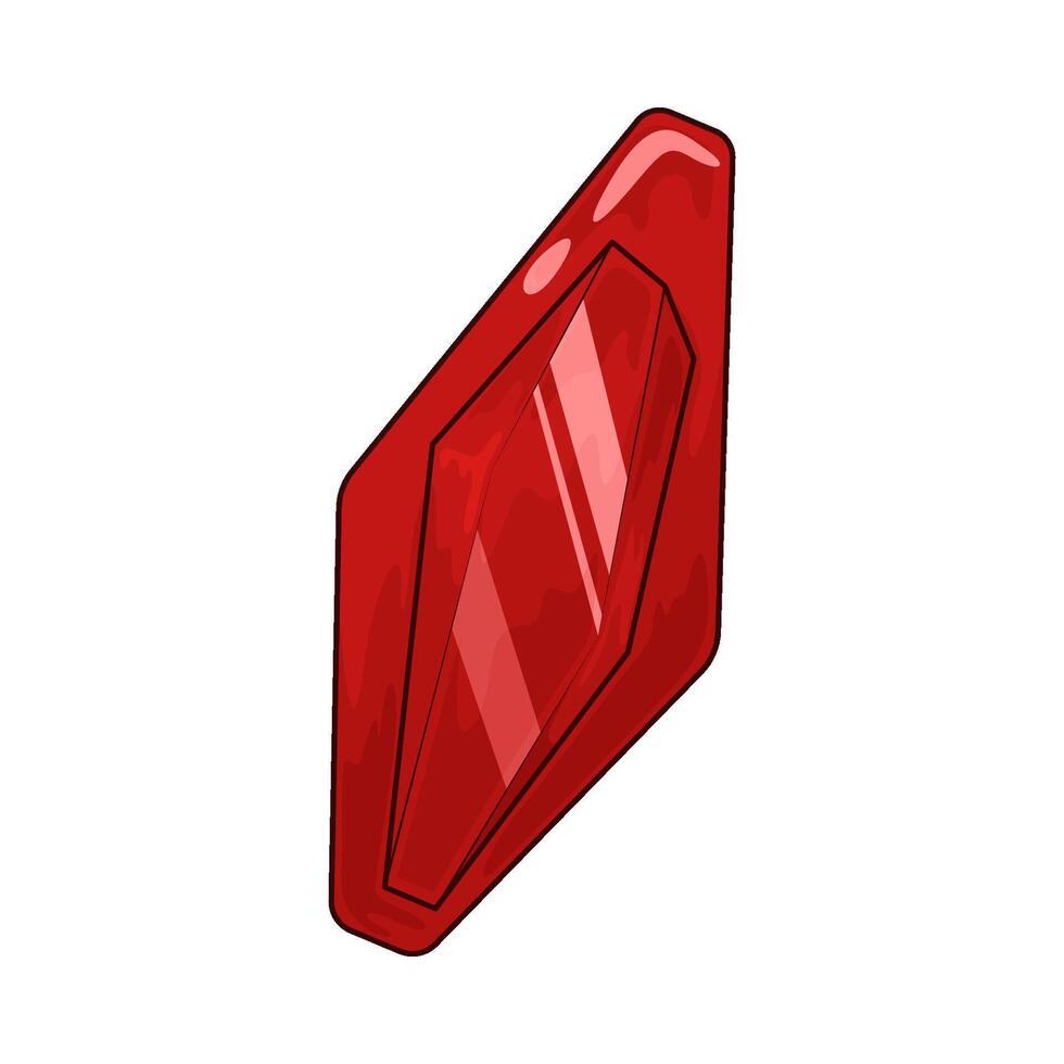 red gemstone illustration vector