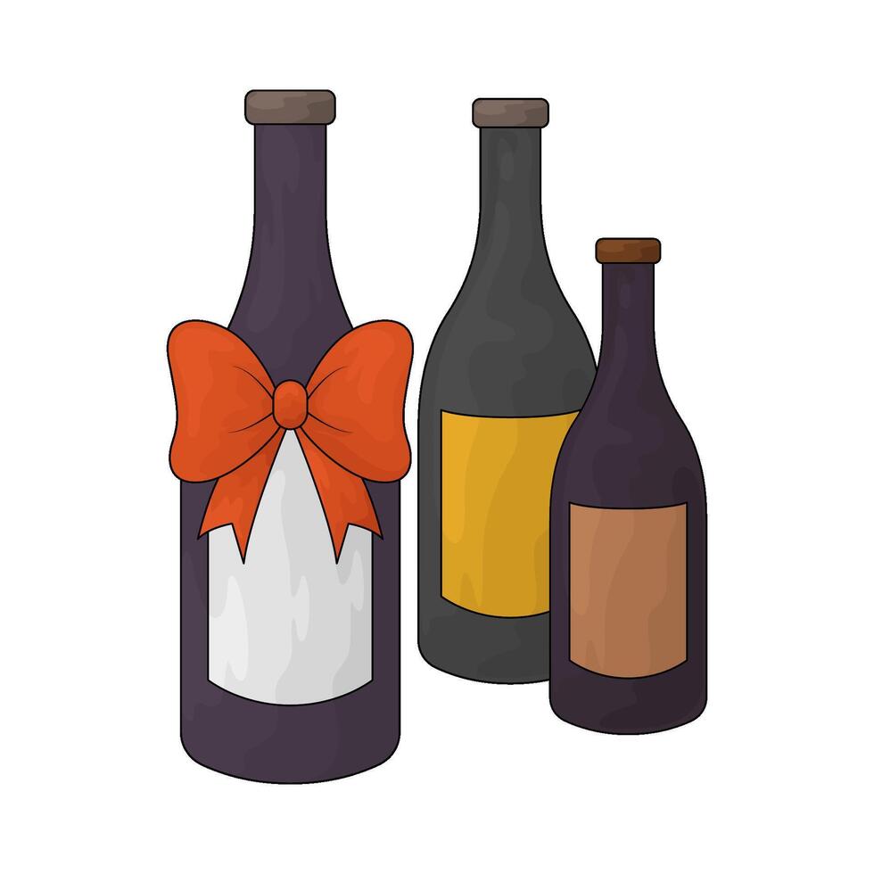 wine gift illustration vector