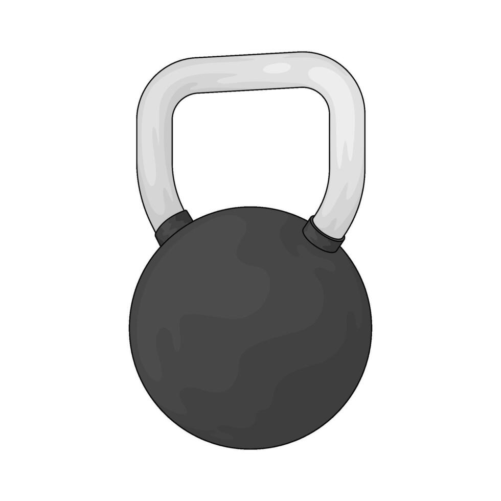 illustration of gym kettlebell vector