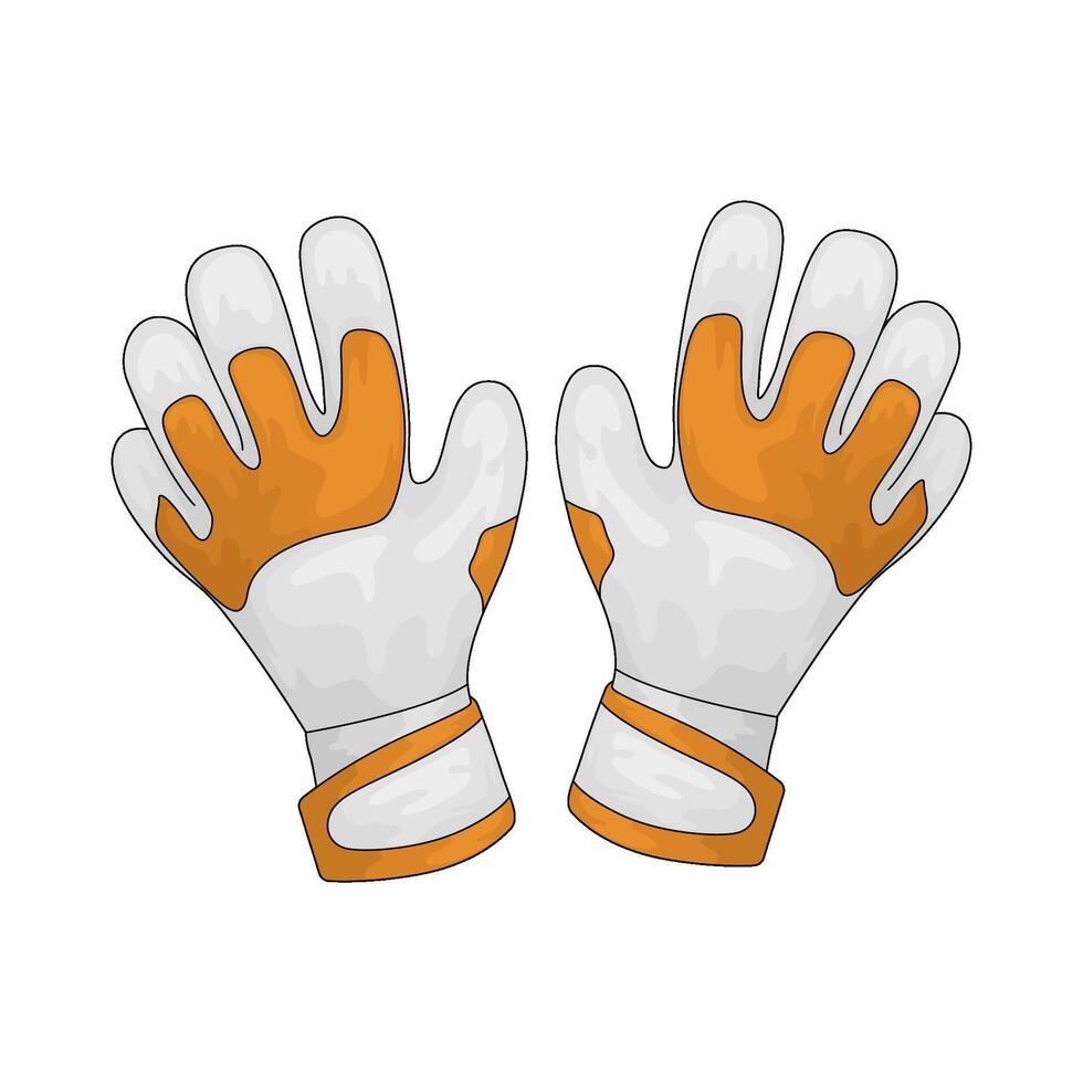 Football goalkeeper gloves vector