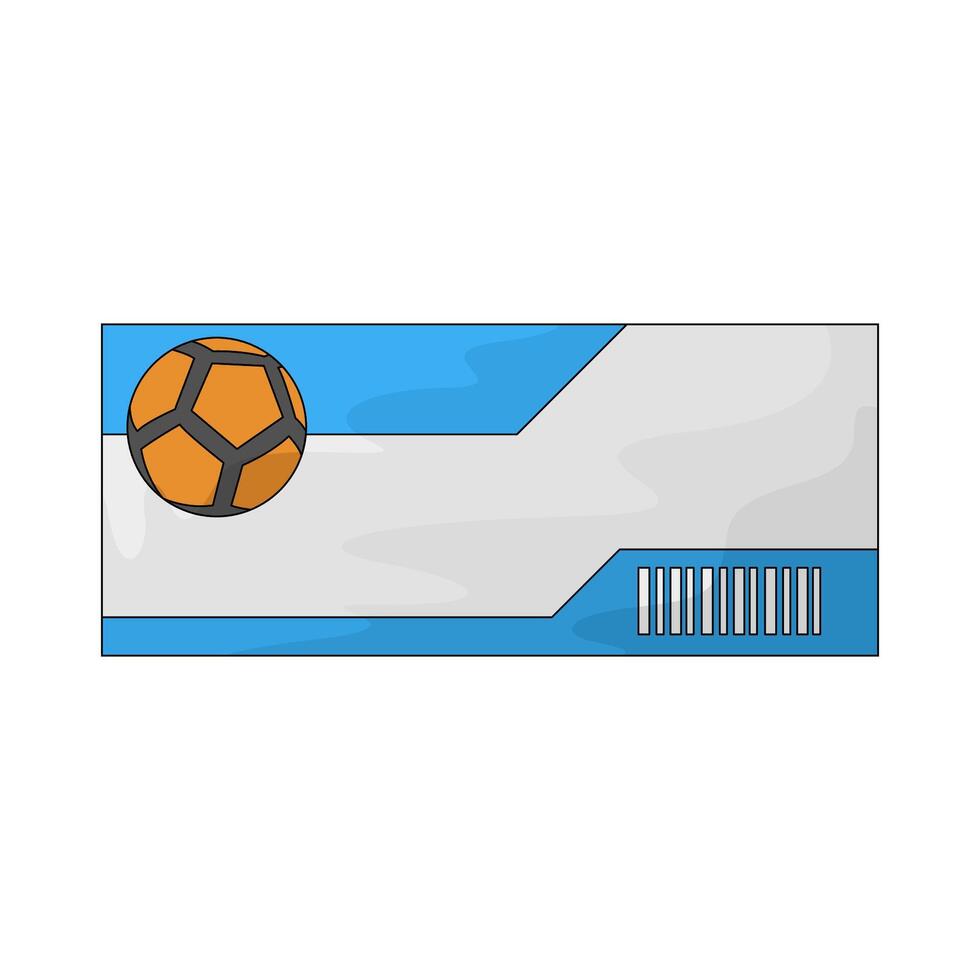 Football ticket illustration vector