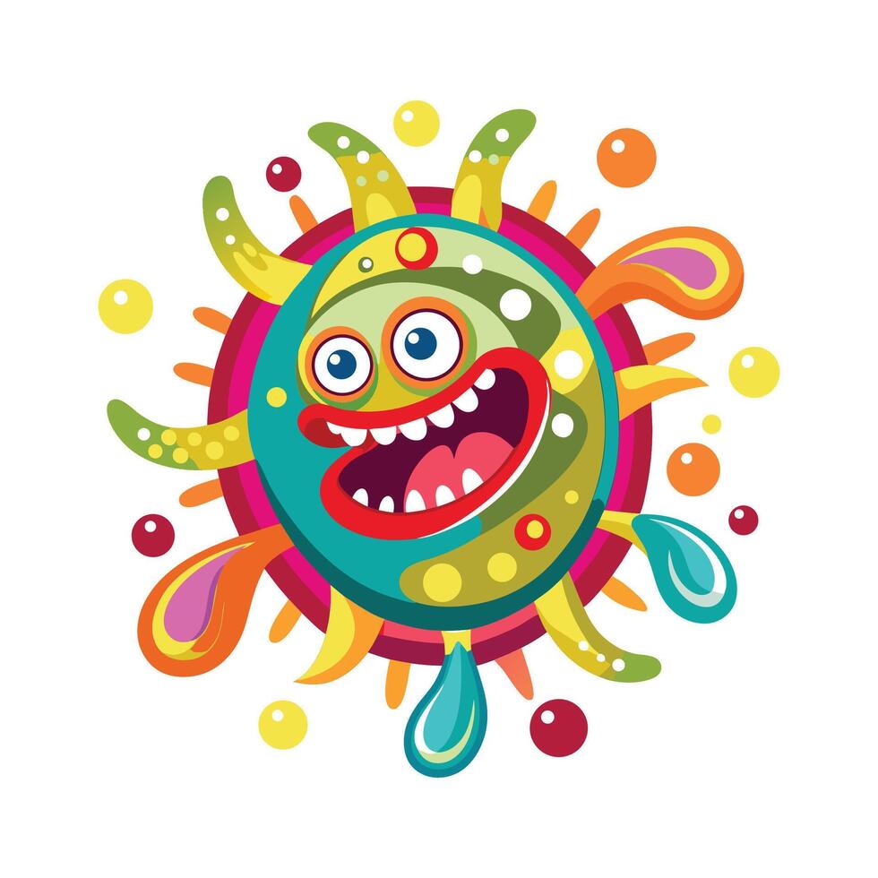 Vibrio Bacteria Illustration vector