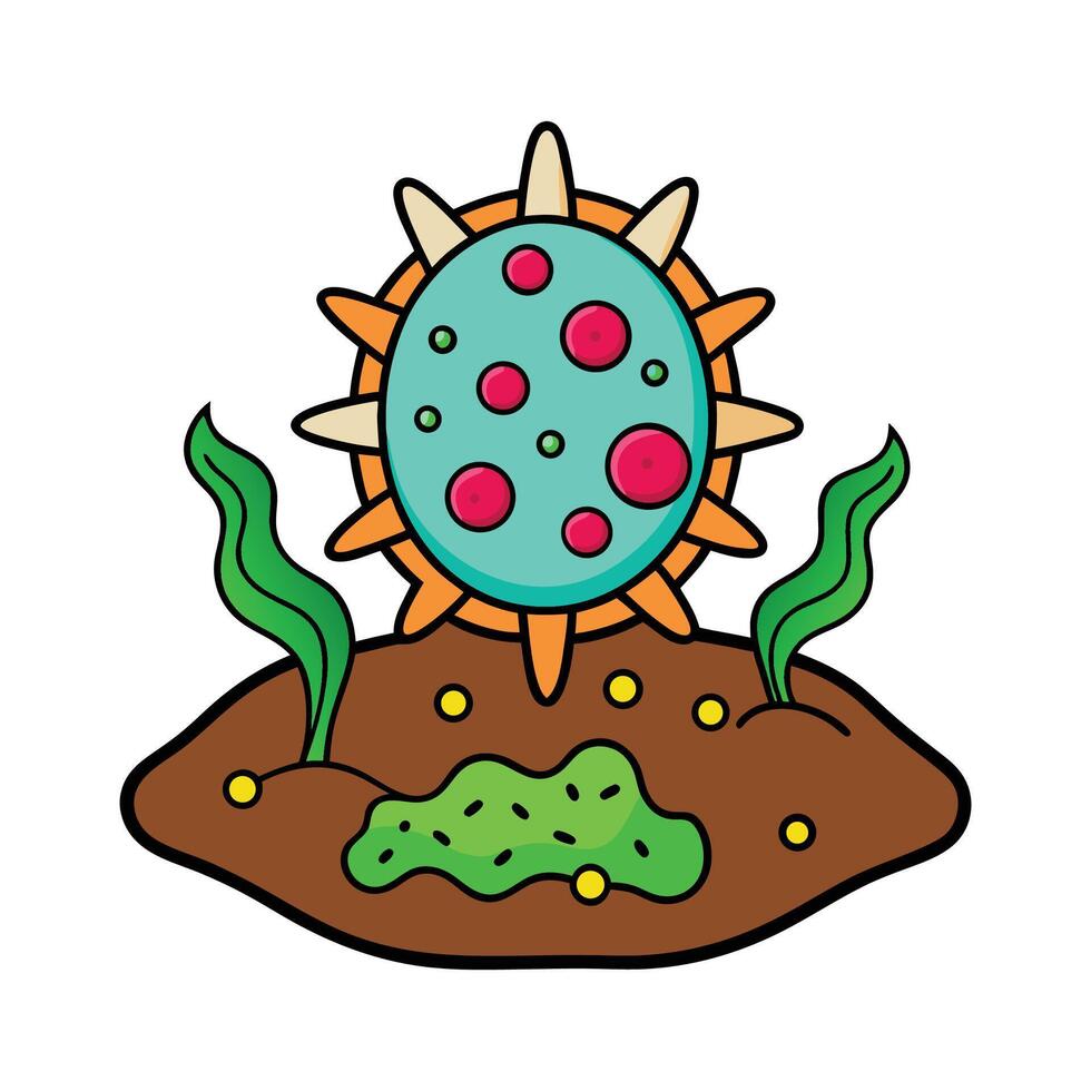 Actinobacteria in Soil vector