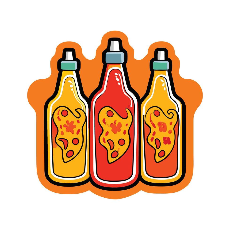 Expired Hot Sauce Bacteria vector