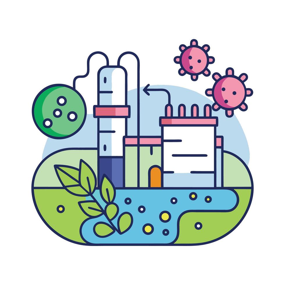 Sewage Water Bacteria vector