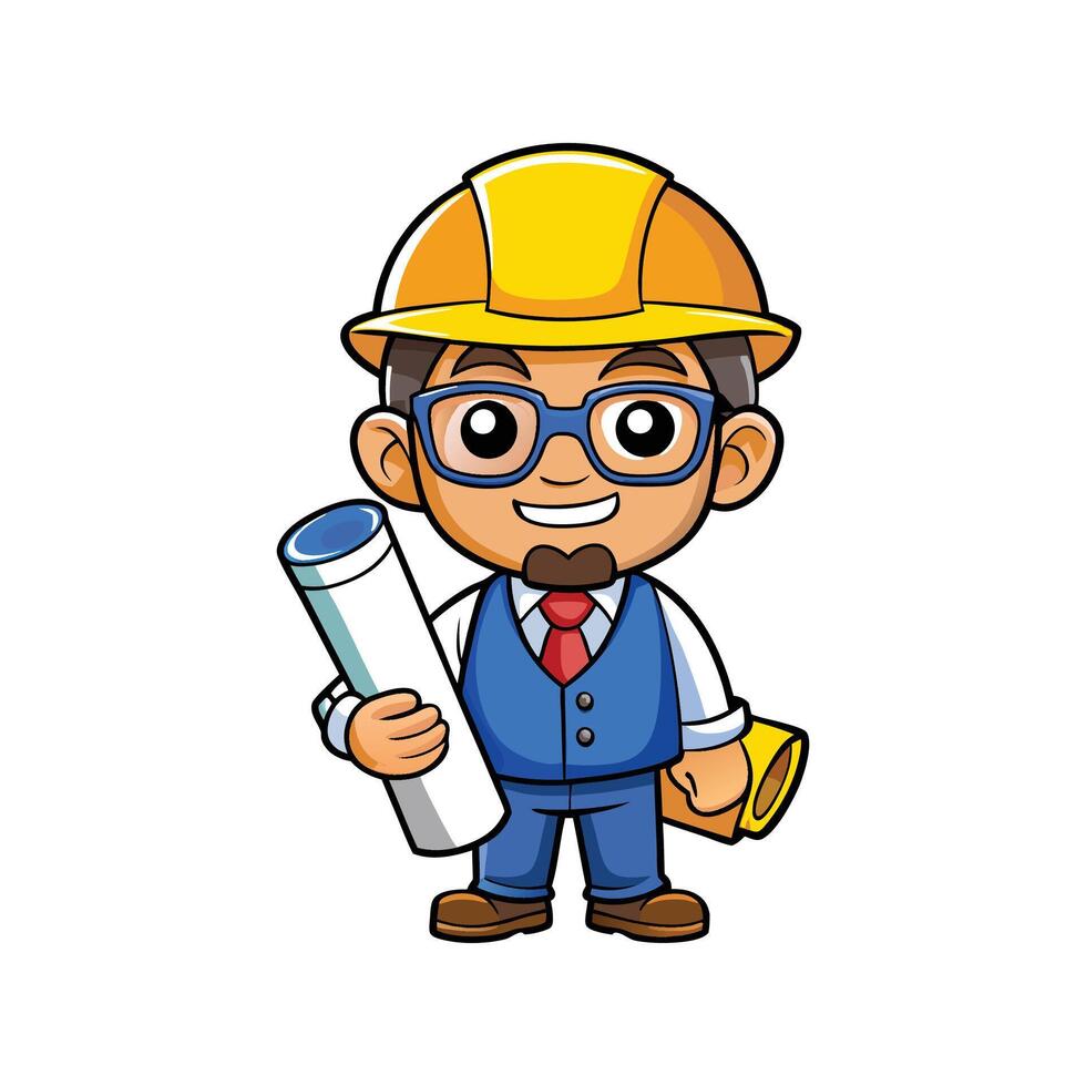 Construction Worker Illustration vector