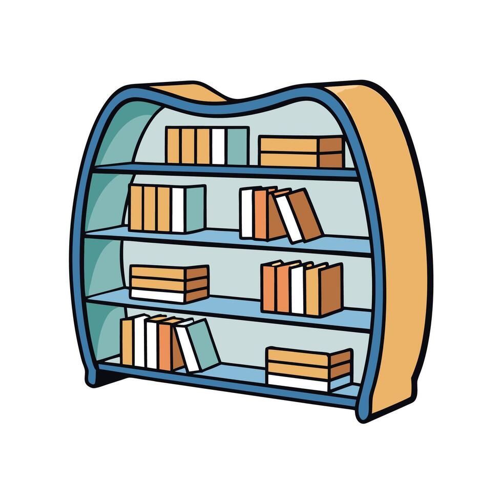 Bookshelf Design Idea vector