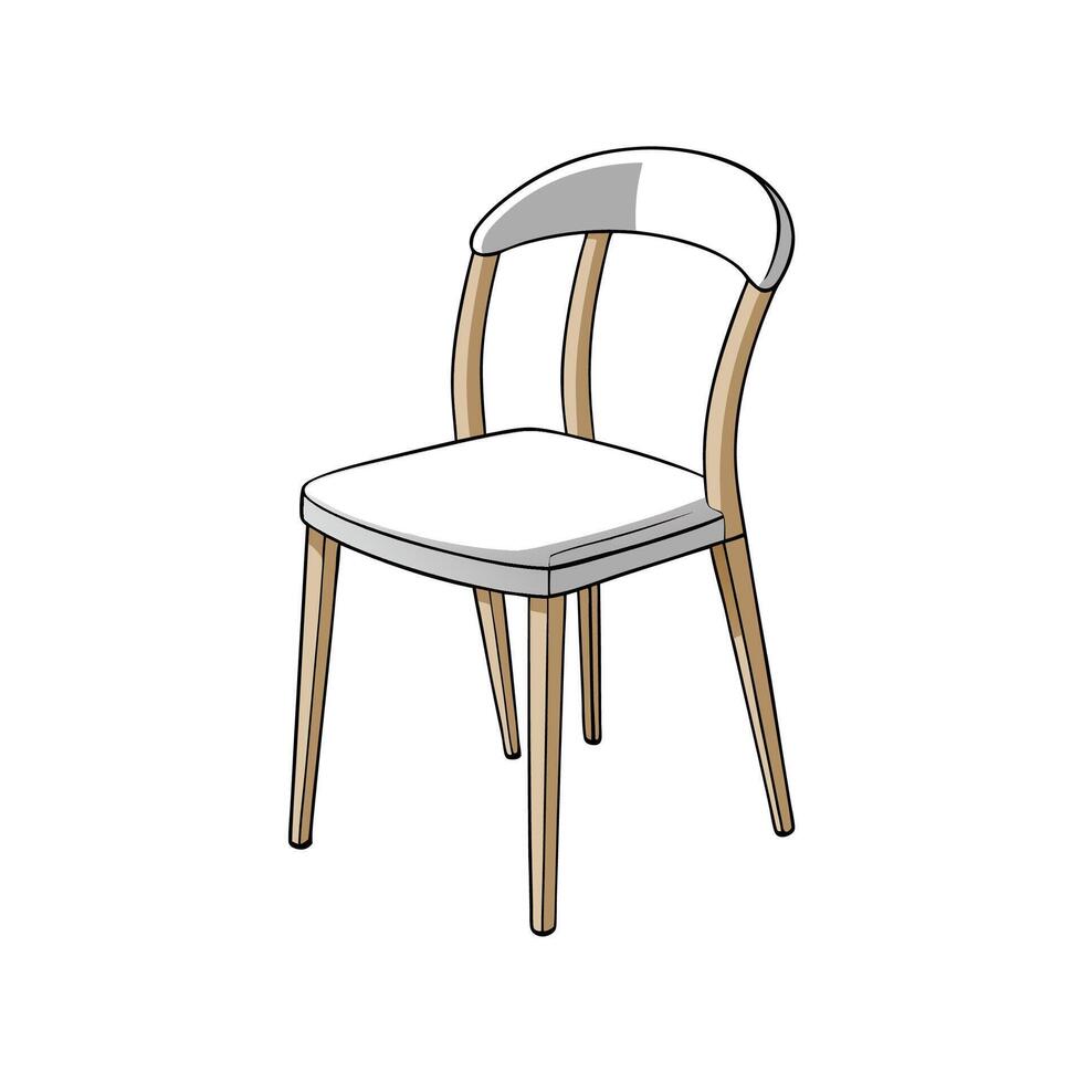 Dining Chair Design Inspired by Scandinavian Style vector