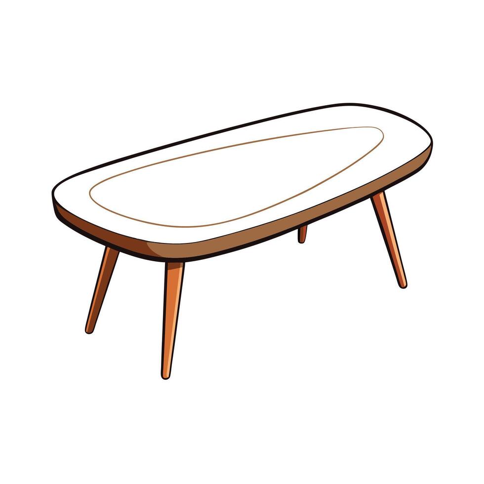 Sleek Coffee Table Design vector