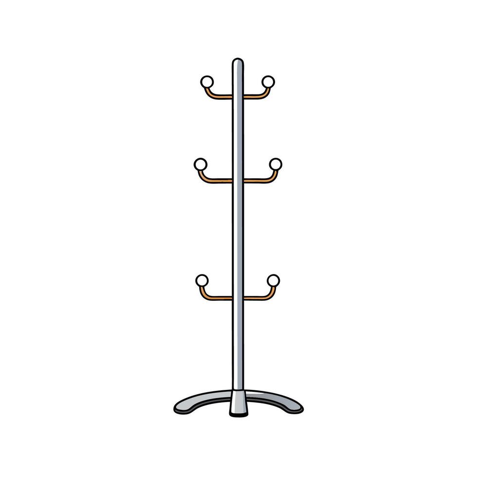 Tall Coat Rack Design vector
