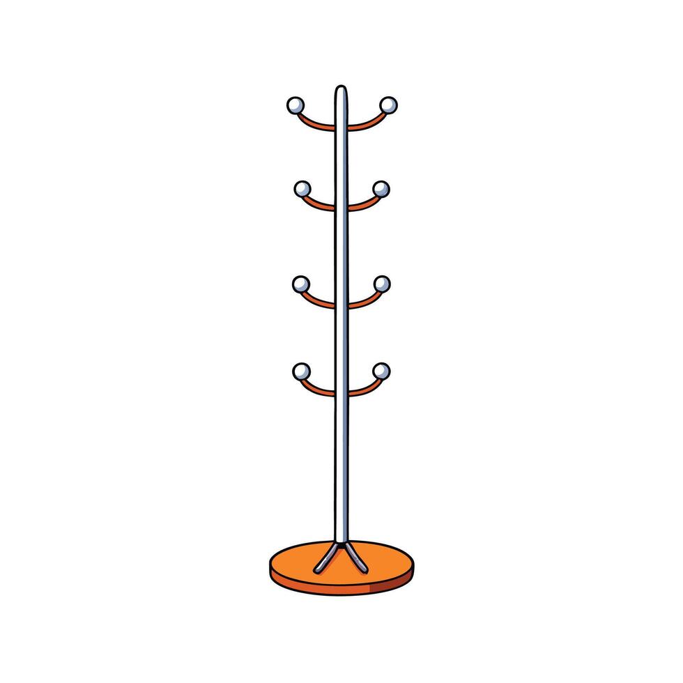 Tall Coat Rack with Sleek Design vector