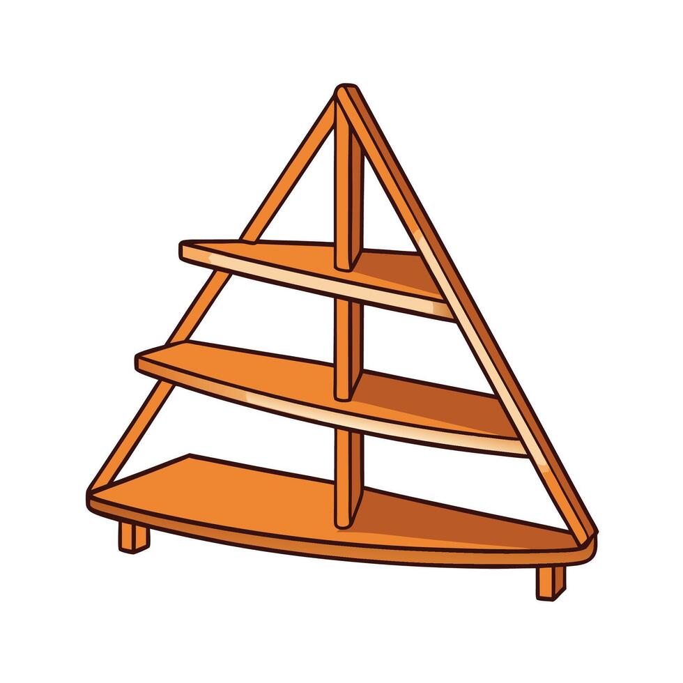 Bookshelf Design Inspired by Triangular Shape vector