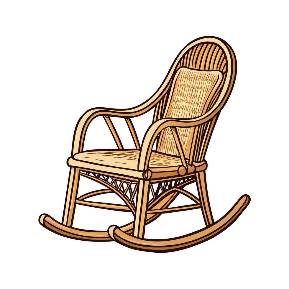 Vintage Rocking Chair Design vector