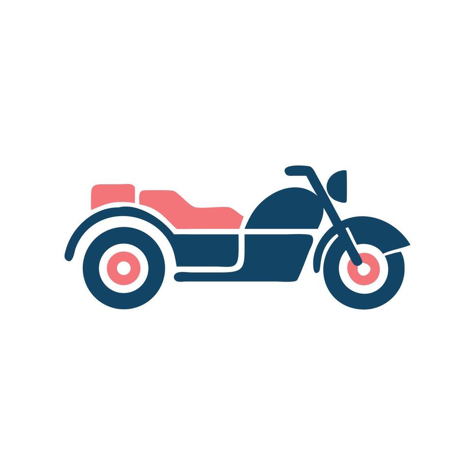 Sidecar Motorcycle Icon Design vector