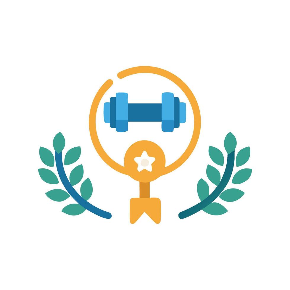 Fitness Success Award Victory in Health and Strength vector