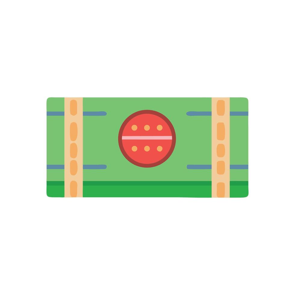 Cartoon Money Bill Green Color With Red Circle vector