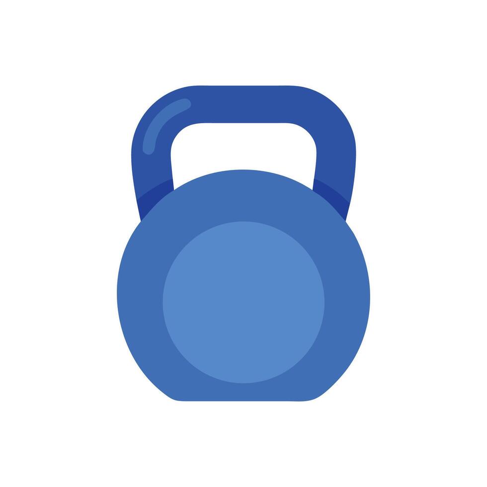 Blue kettlebell icon for fitness or sport illustration vector