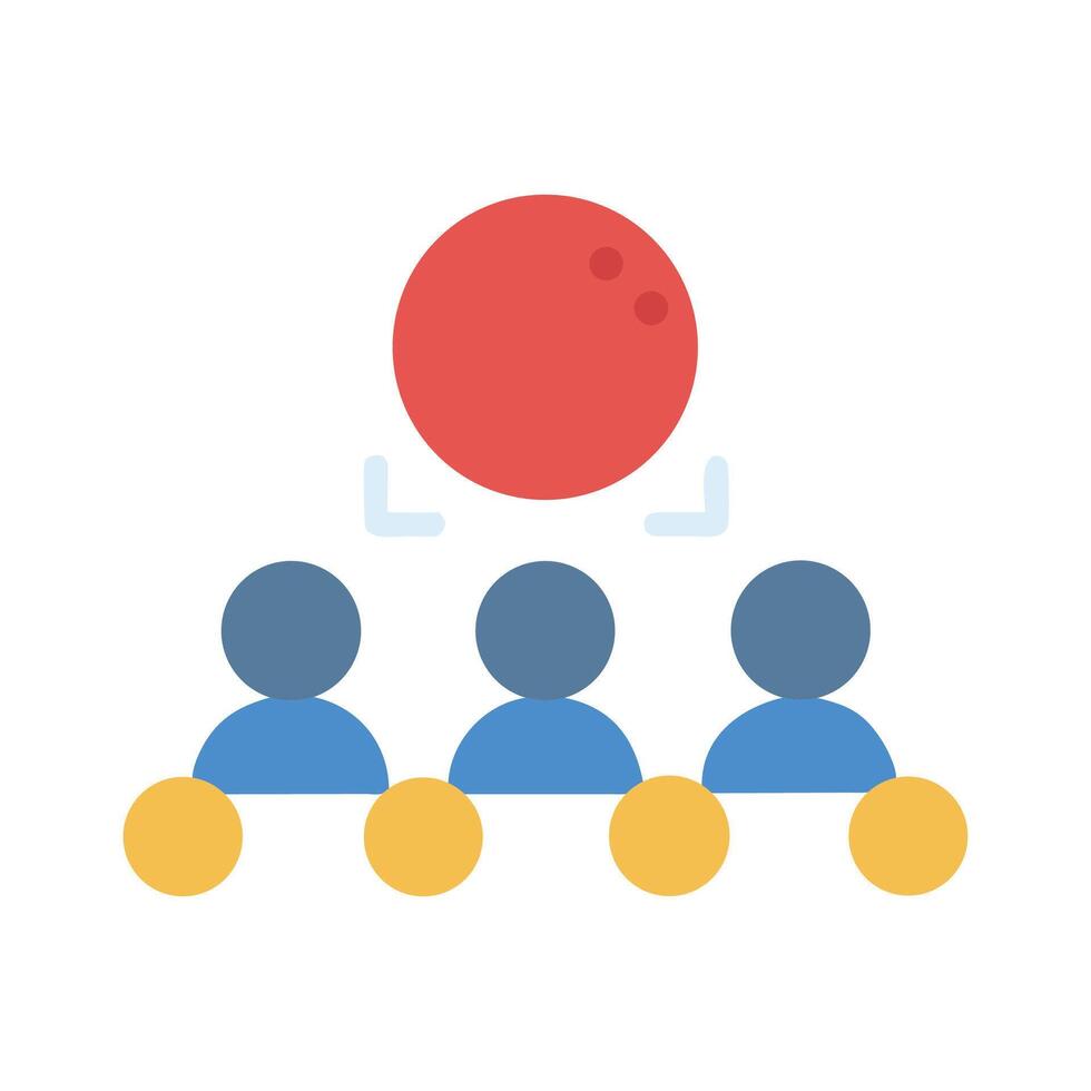 Hierarchy Teamwork Structure Illustration in Flat Design Style vector