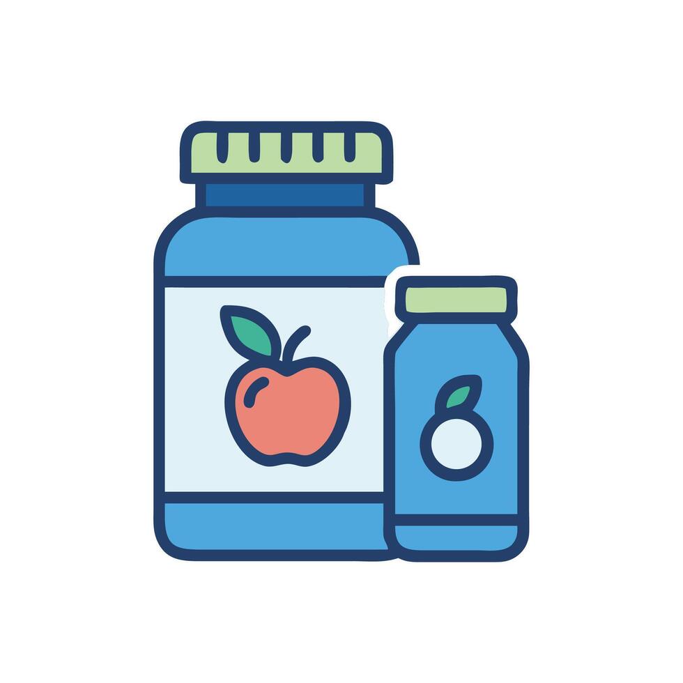 Supplement bottle icons for health and wellbeing vector