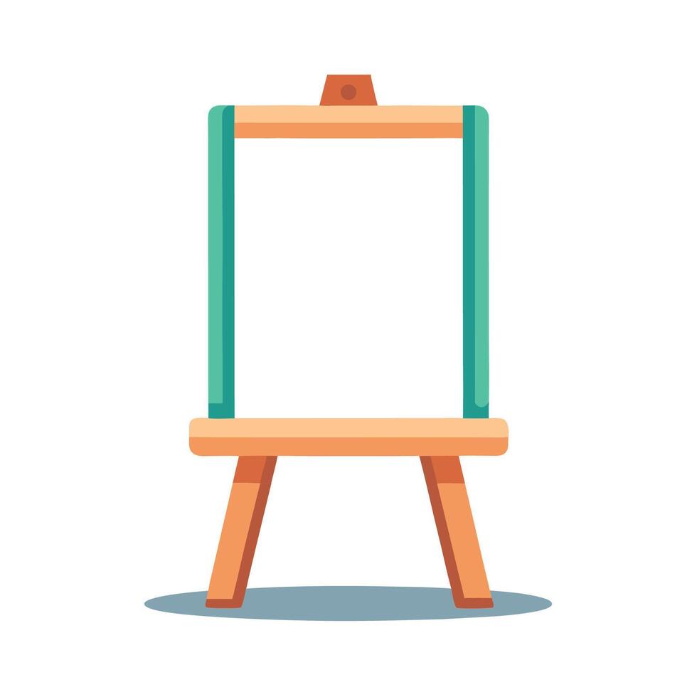 Easel illustration, blank canvas, painting or presentation vector