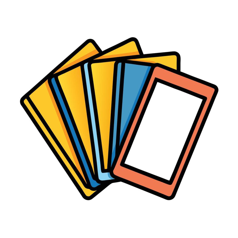 Colorful mockup cards for web design and applications vector