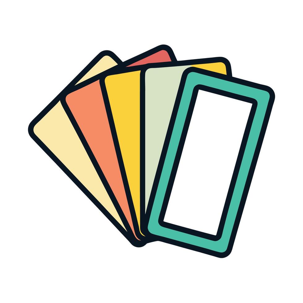 Colorful Card Deck Illustration, Entertainment, Gaming, Fun Concept vector