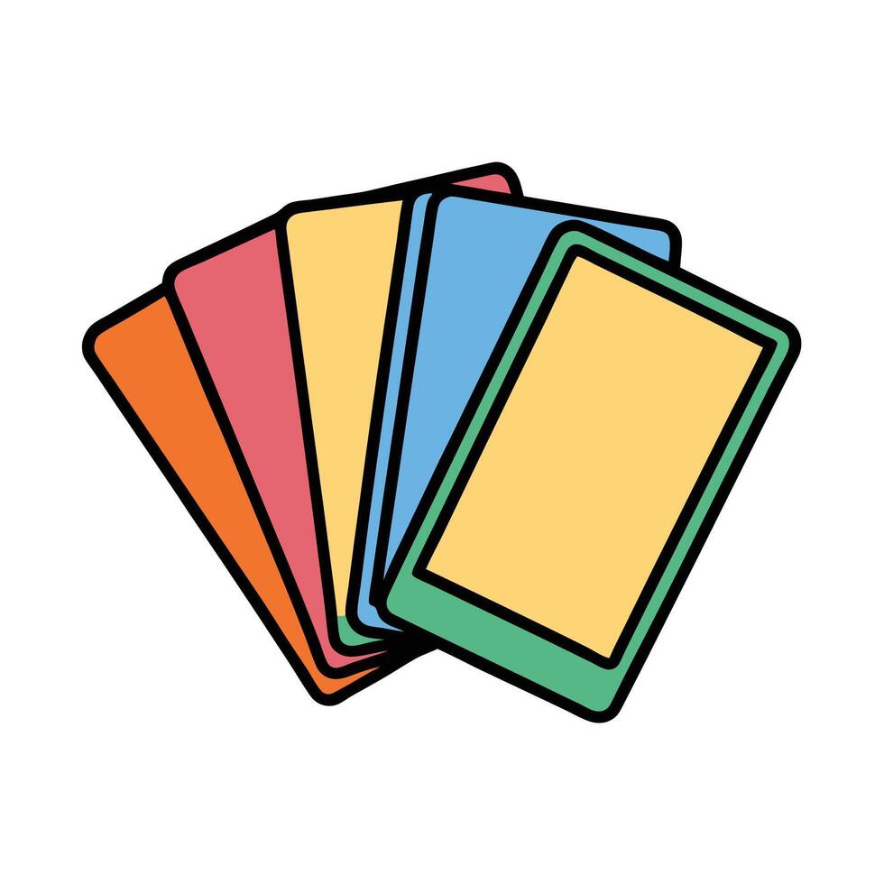 Colorful Set of Game Cards Illustration vector