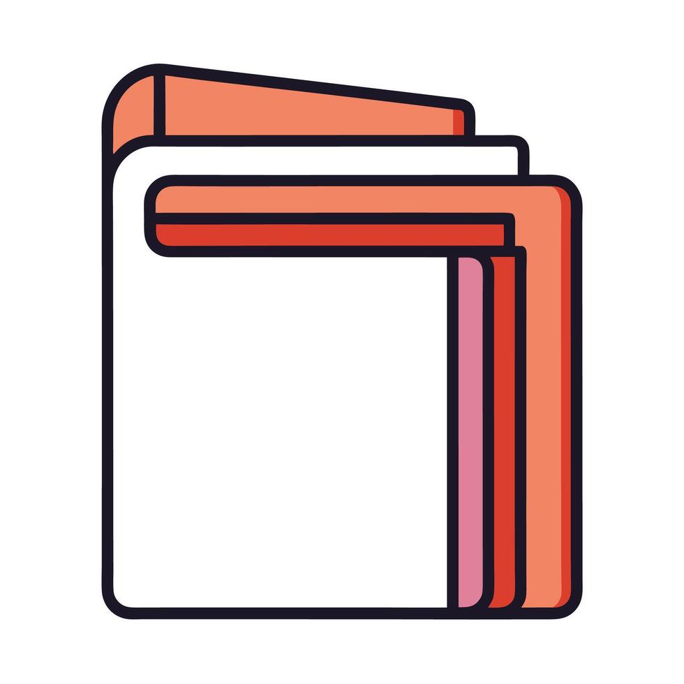 Stack of Colorful Folders, Files or Documents Illustration vector