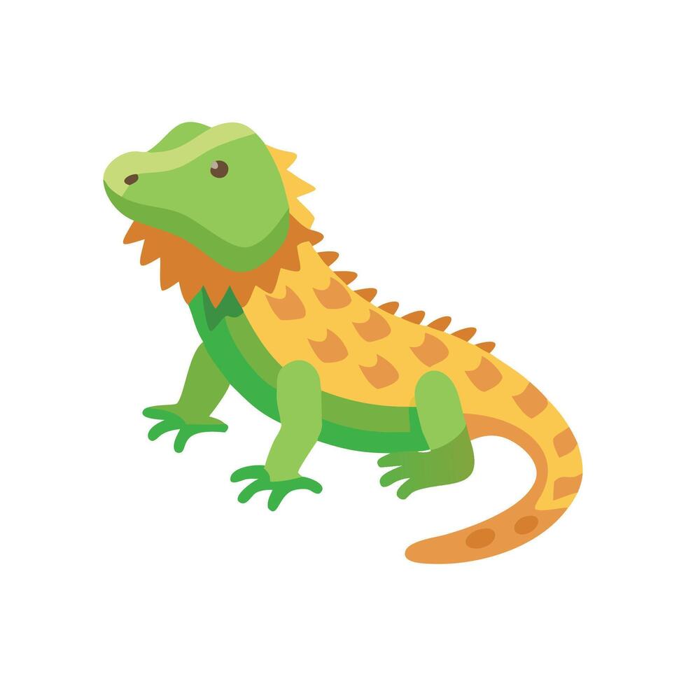 Bearded Dragon Flat Icon 2 vector