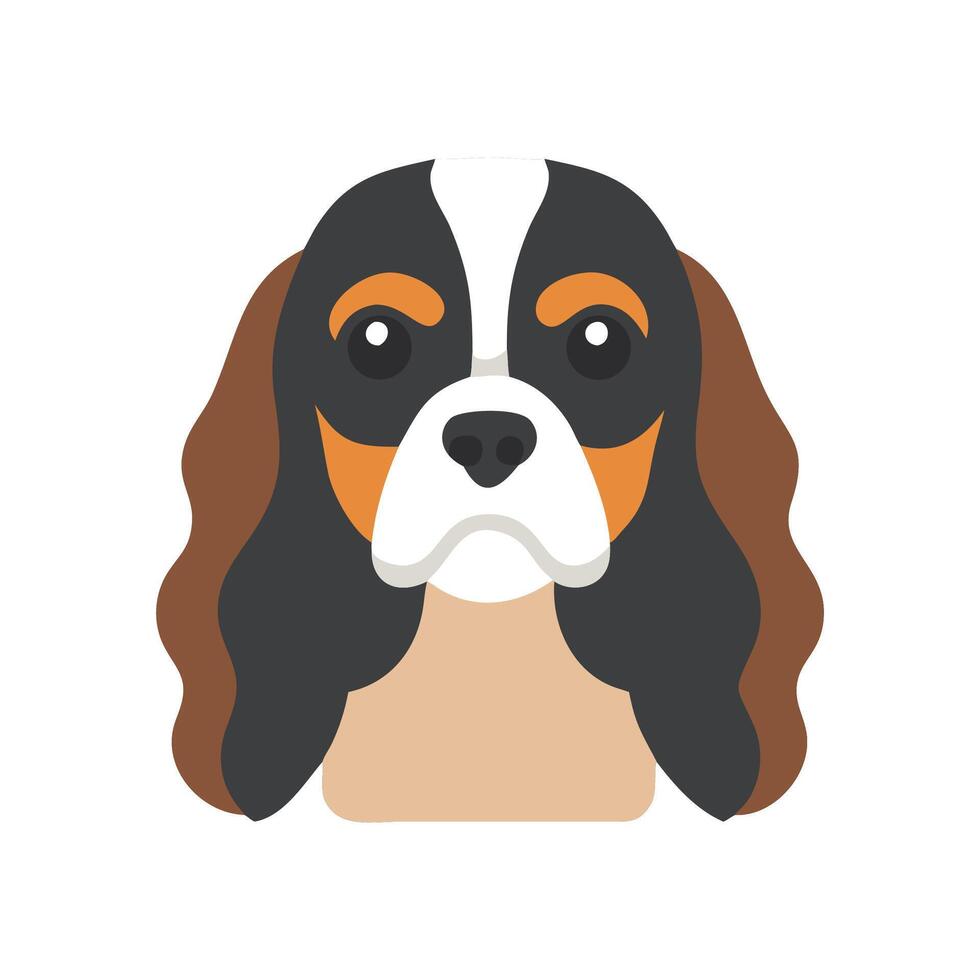 Cavalier King Charles Spaniel Flat Icon 1 vector