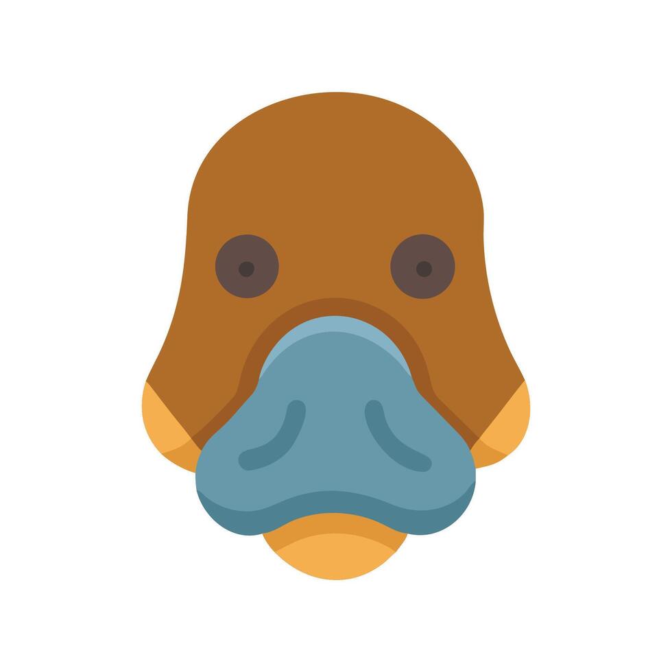 Duckbill Platypus Flat Icon EPS vector