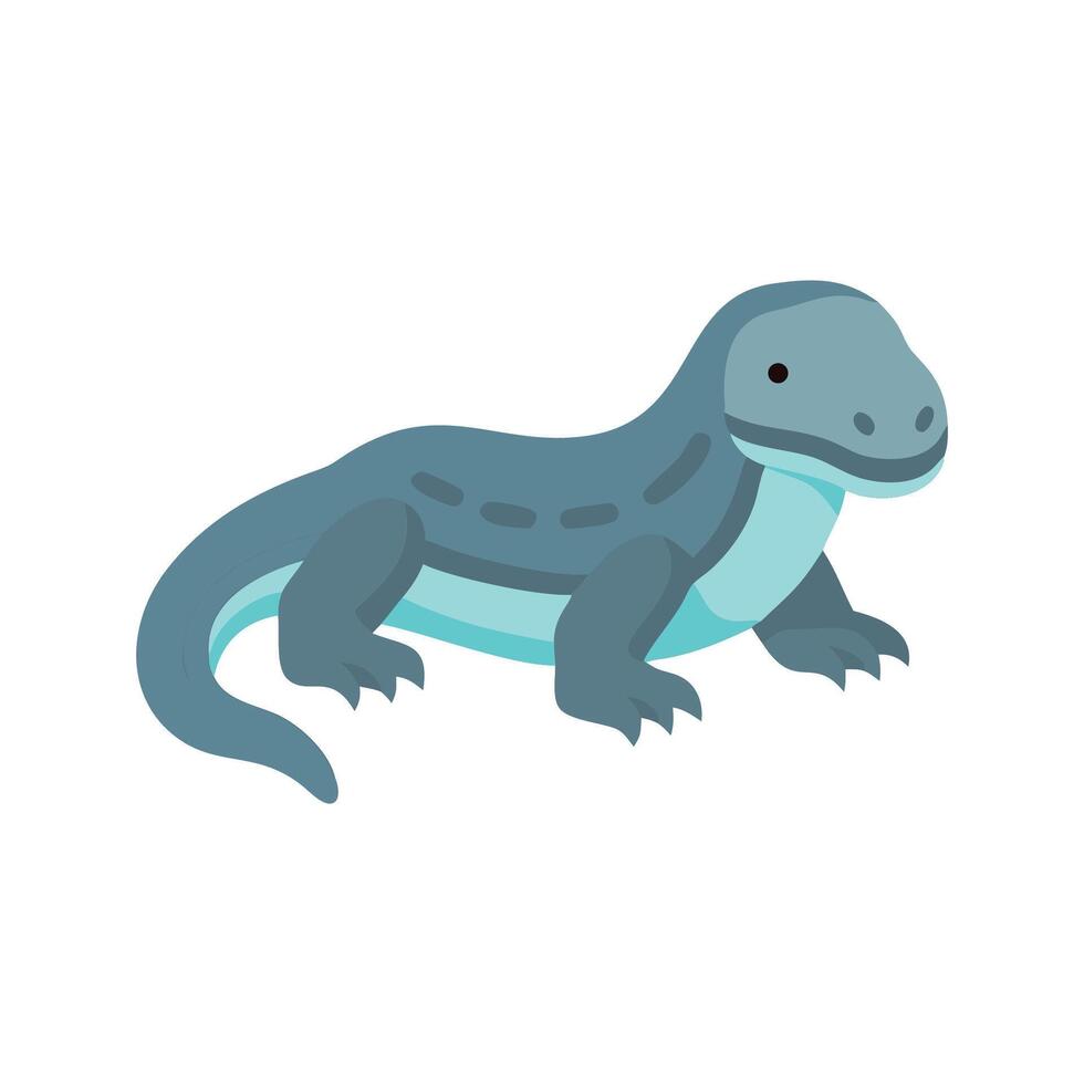 Komodo Dragon Flat Icon 2 vector