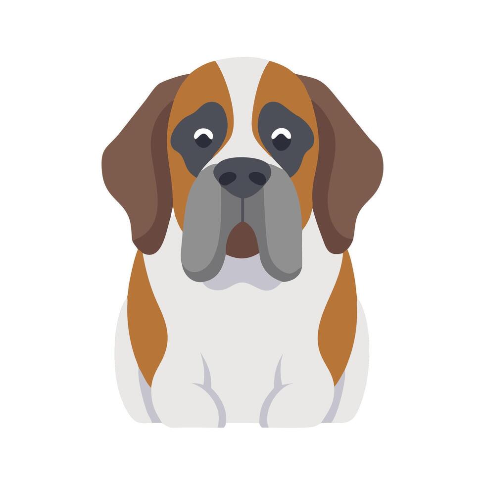 St Bernard Flat Icon 1 vector