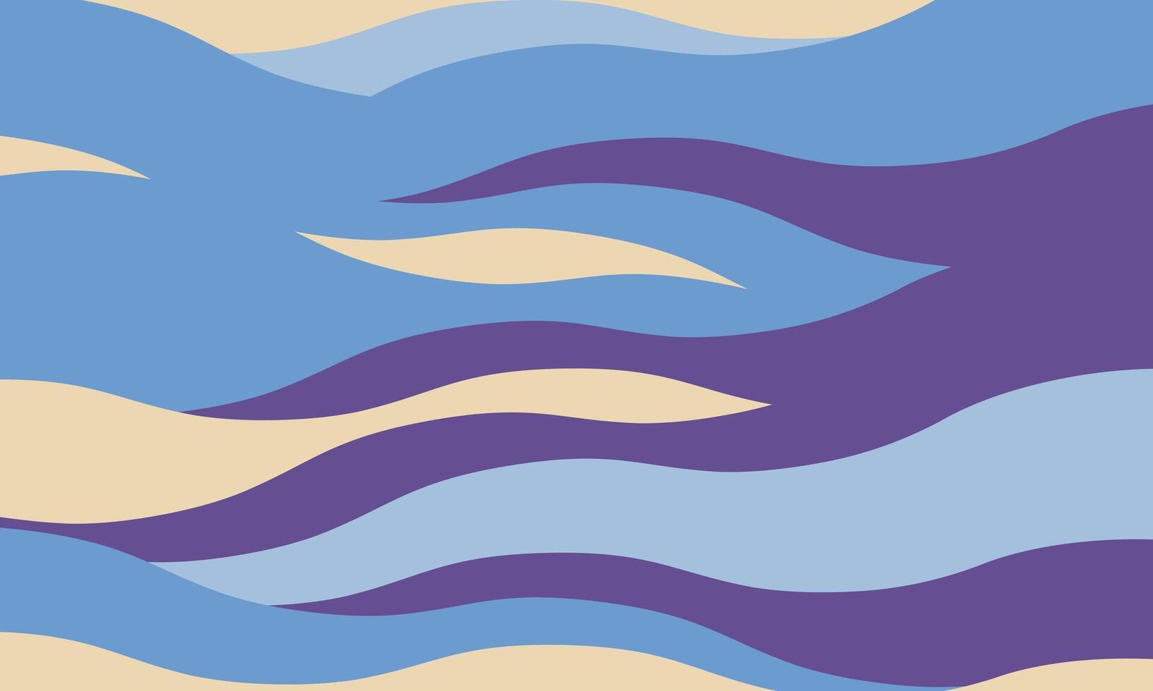 Abstract calming wave pattern in serene blues and purples. Perfect for websites, social media, branding, or print designs needing a peaceful, flowing aesthetic. vector