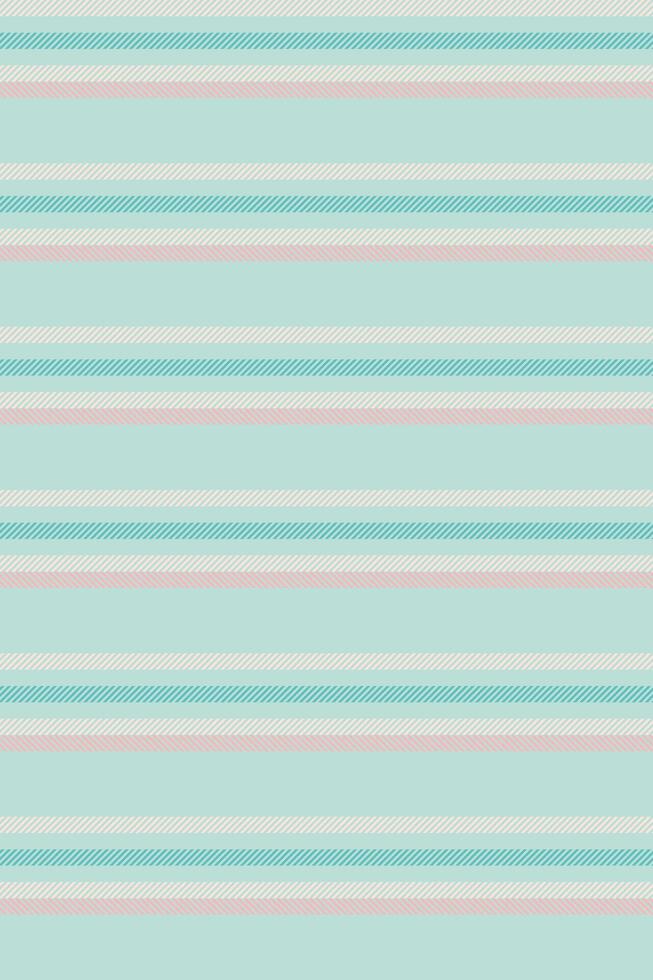Random fabric textile vertical, square texture stripe seamless. Frame lines background pattern in light and teal colors. vector